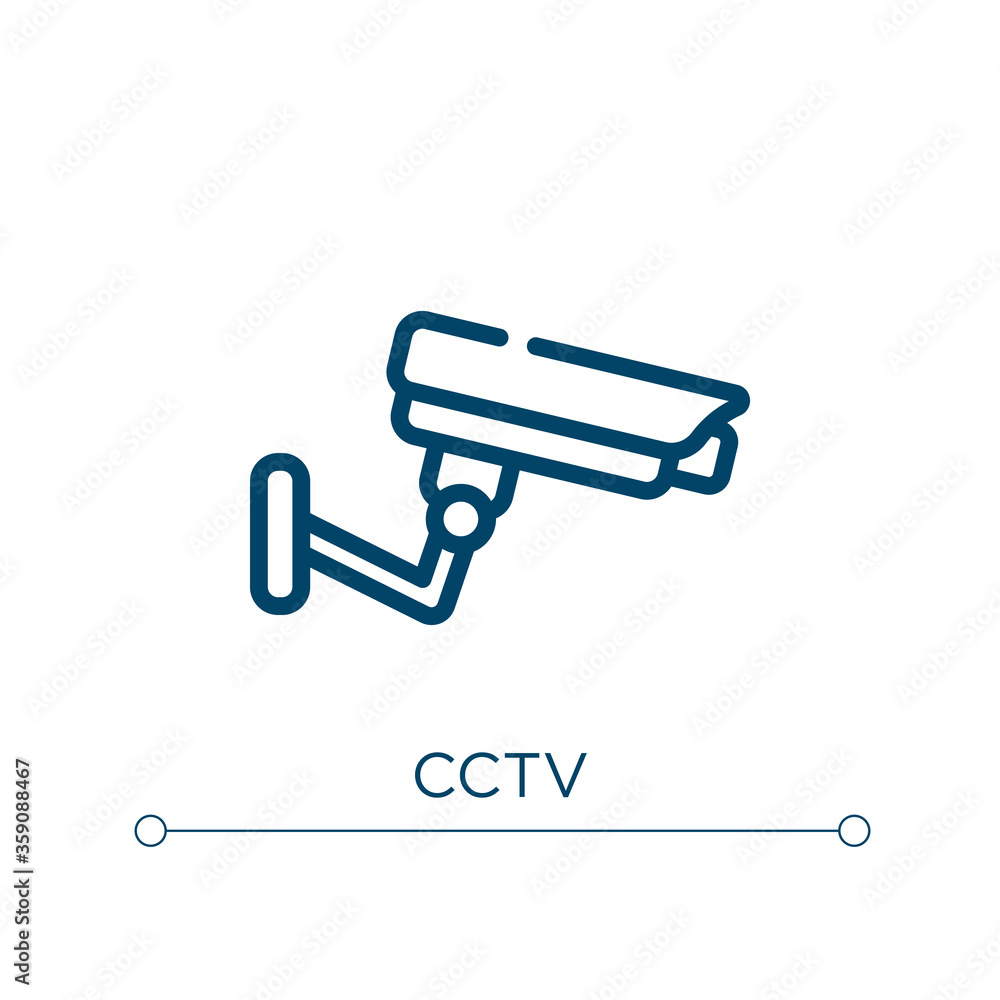 Aufkleber cctv icon. linear vector illustration. outline cctv icon vector. thin line symbol for use on web and