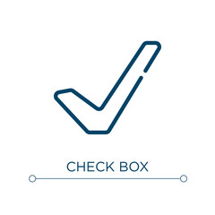 Check box icon. Linear vector illustration. Outline check box icon vector. Thin line symbol for use on web and mobile apps, logo, print media.