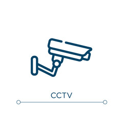 Cctv icon. Linear vector illustration. Outline cctv icon vector. Thin line symbol for use on web and mobile apps, logo, print media.