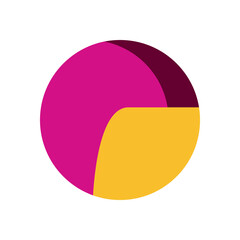 geometric and abstract circle flat style icon vector design