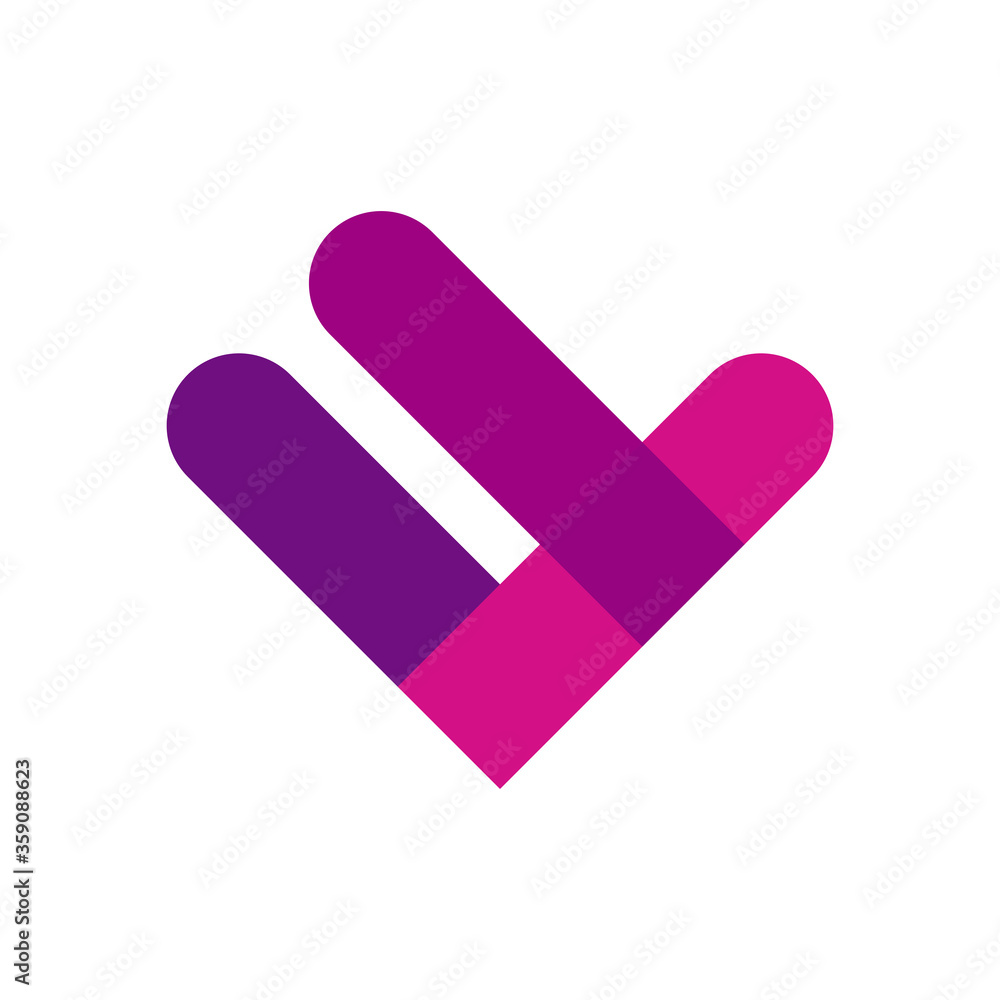 Poster geometric and abstract check mark flat style icon vector design