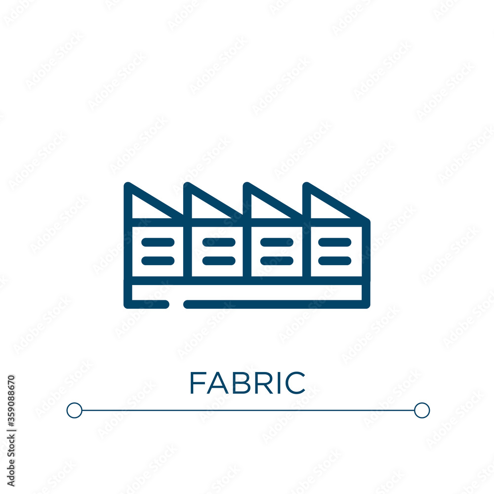 Poster fabric icon. linear vector illustration. outline fabric icon vector. thin line symbol for use on web