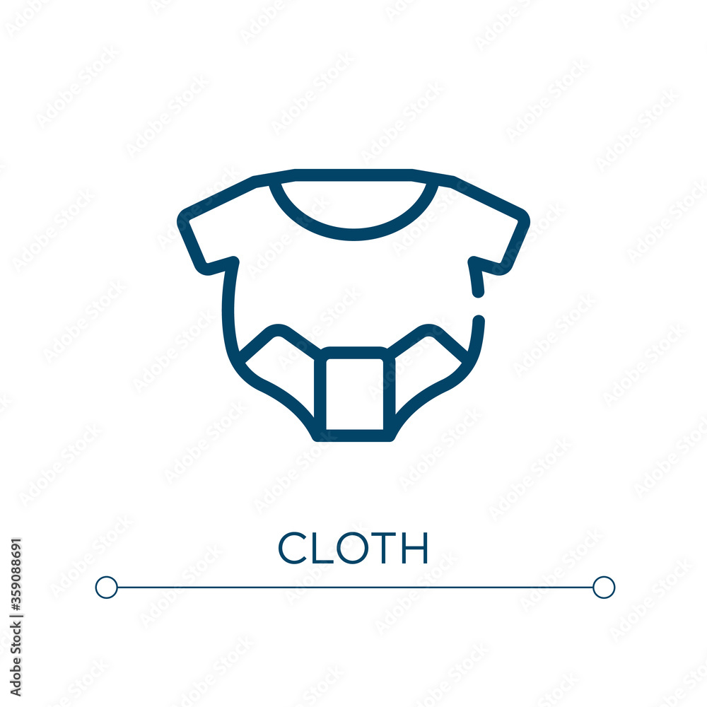 Poster cloth icon. linear vector illustration. outline cloth icon vector. thin line symbol for use on web a
