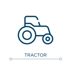 Tractor icon. Linear vector illustration. Outline tractor icon vector. Thin line symbol for use on web and mobile apps, logo, print media.