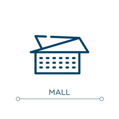 Mall icon. Linear vector illustration. Outline mall icon vector. Thin line symbol for use on web and mobile apps, logo, print media.