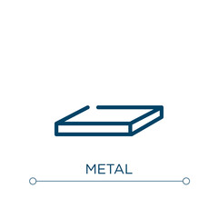 Metal icon. Linear vector illustration. Outline metal icon vector. Thin line symbol for use on web and mobile apps, logo, print media.