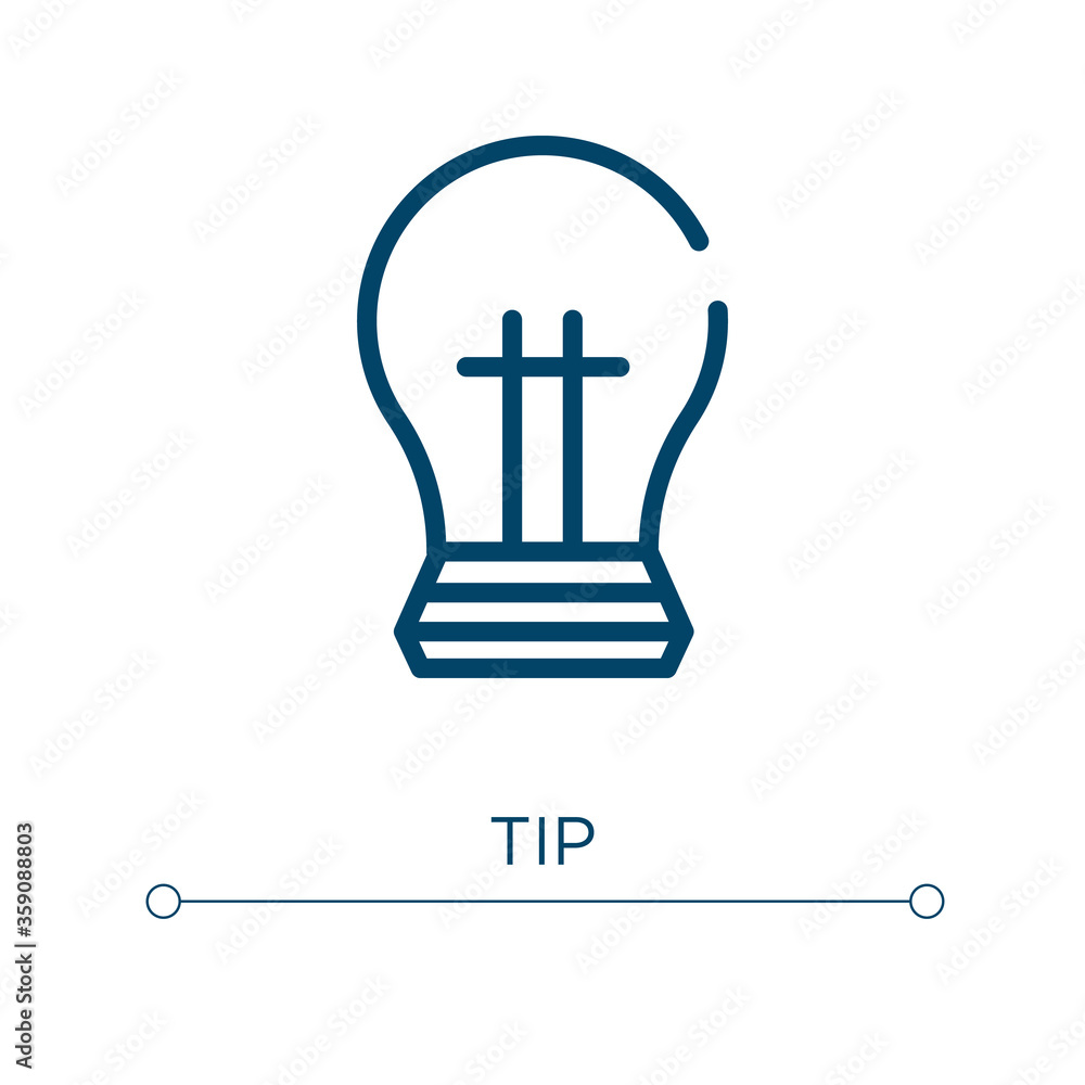 Poster tip icon. linear vector illustration. outline tip icon vector. thin line symbol for use on web and m