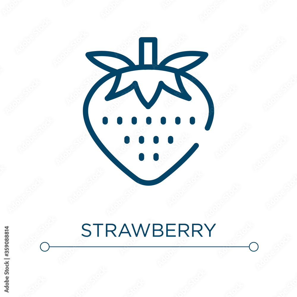 Poster strawberry icon. linear vector illustration. outline strawberry icon vector. thin line symbol for us