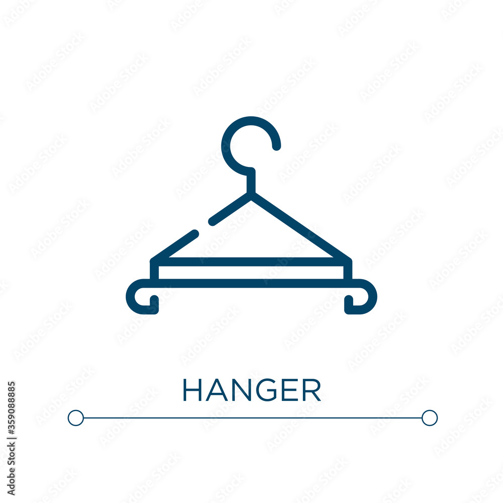 Poster hanger icon. linear vector illustration. outline hanger icon vector. thin line symbol for use on web