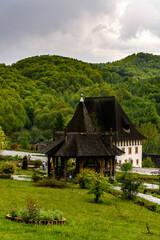 Fototapeta na wymiar One of the Wooden churches of Maramures, Transylvania, Romania. UNESCO World Heritage