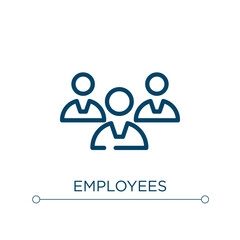 Employees icon. Linear vector illustration. Outline employees icon vector. Thin line symbol for use on web and mobile apps, logo, print media.