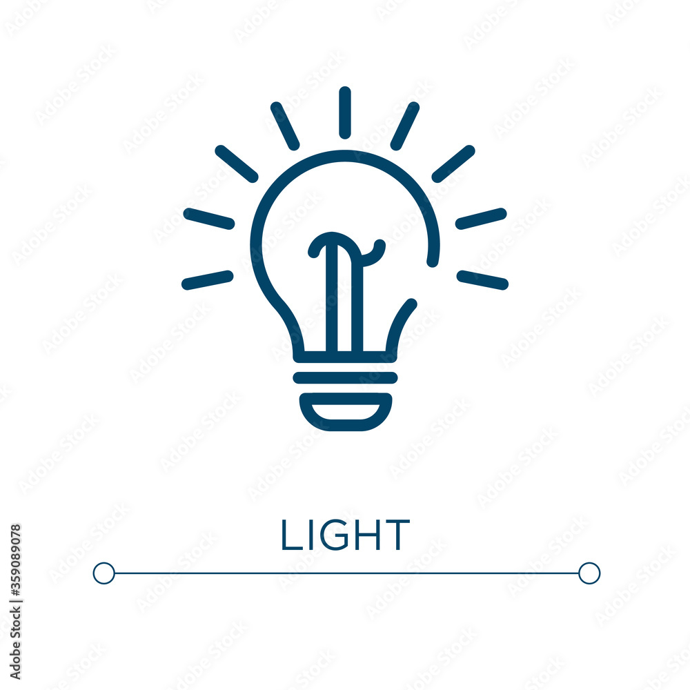 Poster light icon. linear vector illustration. outline light icon vector. thin line symbol for use on web a