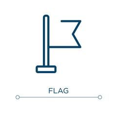 Flag icon. Linear vector illustration. Outline flag icon vector. Thin line symbol for use on web and mobile apps, logo, print media.