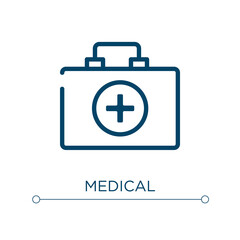 Medical icon. Linear vector illustration. Outline medical icon vector. Thin line symbol for use on web and mobile apps, logo, print media.