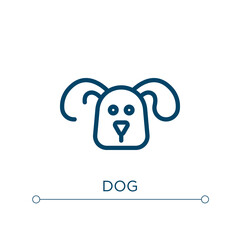 Dog icon. Linear vector illustration. Outline dog icon vector. Thin line symbol for use on web and mobile apps, logo, print media.