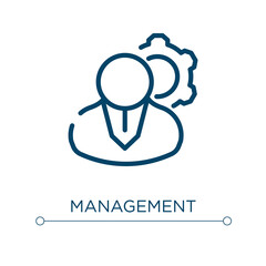 Management icon. Linear vector illustration. Outline management icon vector. Thin line symbol for use on web and mobile apps, logo, print media.