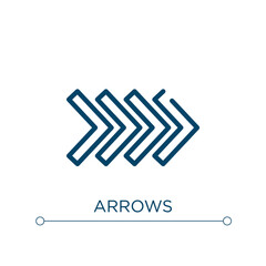 Arrows icon. Linear vector illustration. Outline arrows icon vector. Thin line symbol for use on web and mobile apps, logo, print media.