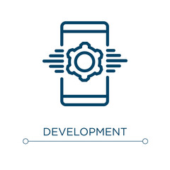 Development icon. Linear vector illustration. Outline development icon vector. Thin line symbol for use on web and mobile apps, logo, print media.