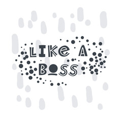 Hand-drawn lettering in sloppy style. Scandinavian doodles. Vector isolated motivation illustration