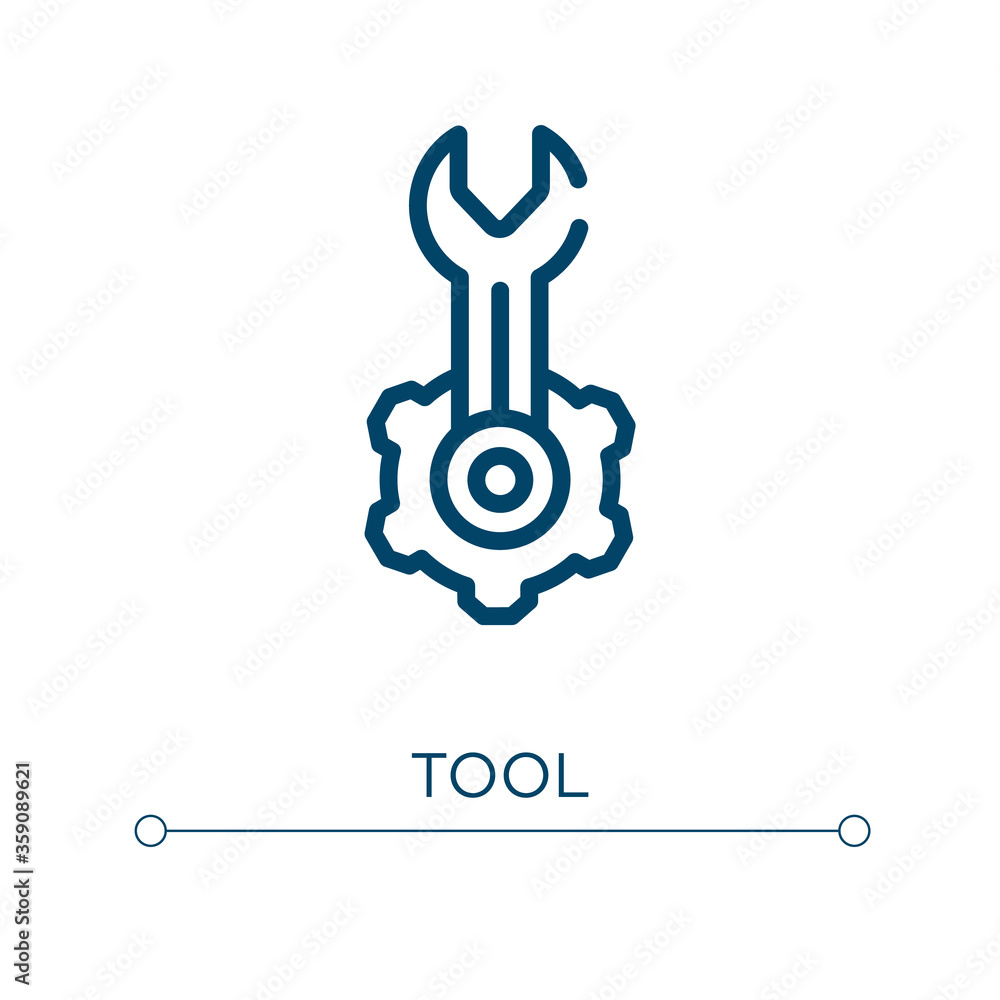 Poster tool icon. linear vector illustration. outline tool icon vector. thin line symbol for use on web and