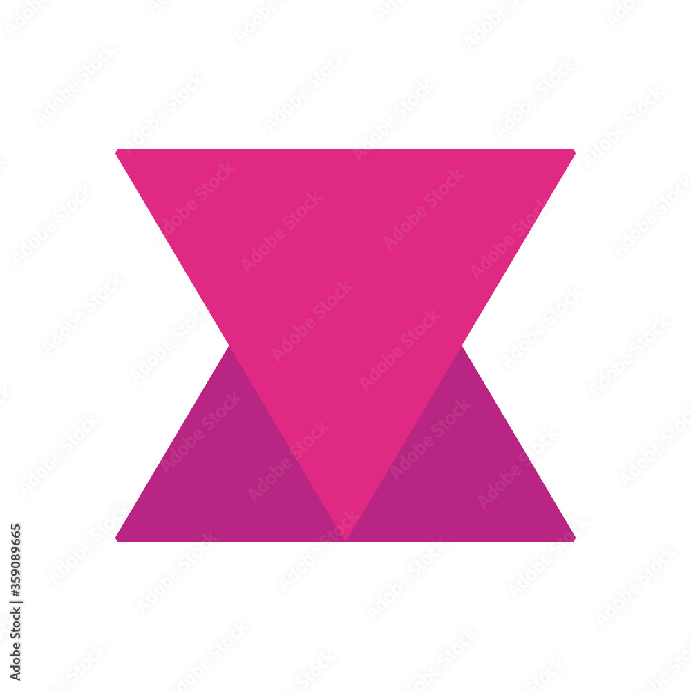 Poster geometric and abstract triangles flat style icon vector design