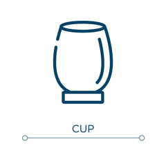 Cup icon. Linear vector illustration. Outline cup icon vector. Thin line symbol for use on web and mobile apps, logo, print media.