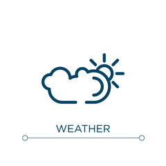Weather icon. Linear vector illustration. Outline weather icon vector. Thin line symbol for use on web and mobile apps, logo, print media.