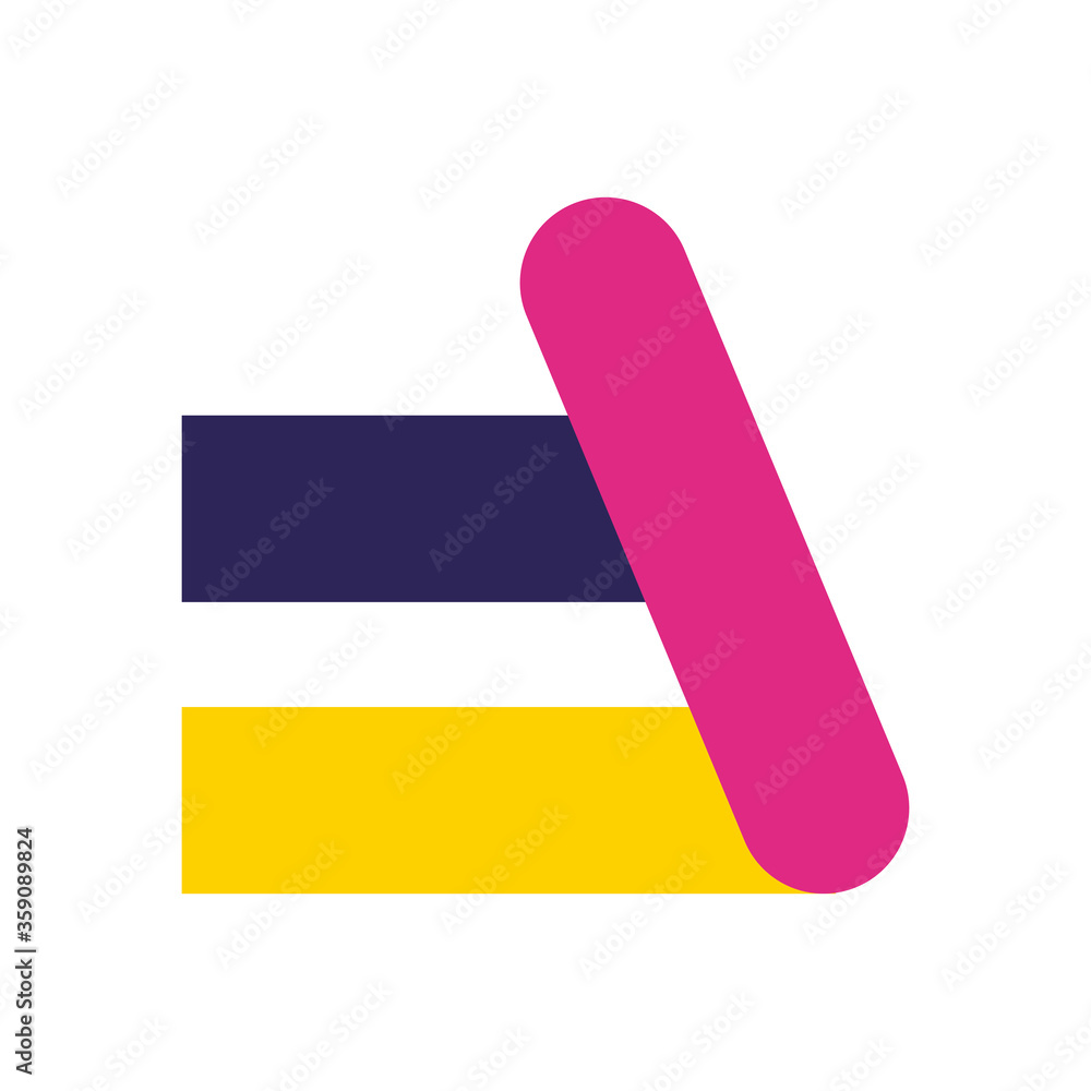 Poster geometric and abstract lines flat style icon vector design