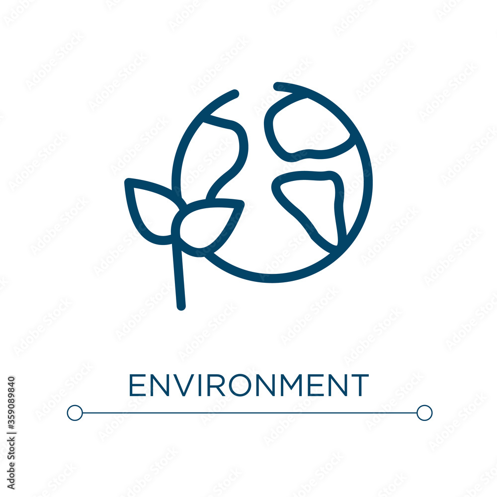 Poster environment icon. linear vector illustration. outline environment icon vector. thin line symbol for 