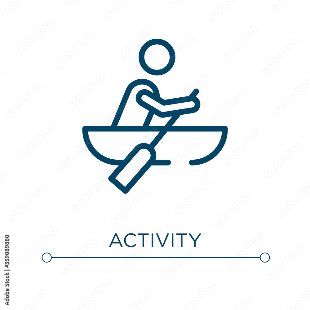 Poster activity icon. linear vector illustration. outline activity icon vector. thin line symbol for use on