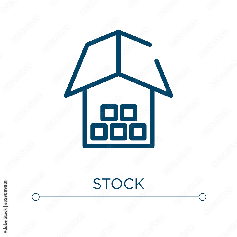 Poster stock icon. linear vector illustration. outline stock icon vector. thin line symbol for use on web a