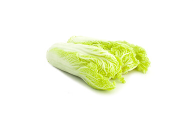 Chinese Cabbage Two pieces 
Isolated on white background.