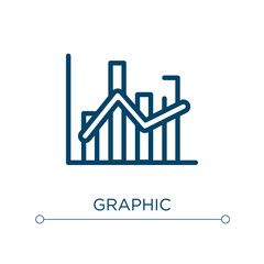Graphic icon. Linear vector illustration. Outline graphic icon vector. Thin line symbol for use on web and mobile apps, logo, print media.