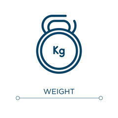 Weight icon. Linear vector illustration. Outline weight icon vector. Thin line symbol for use on web and mobile apps, logo, print media.