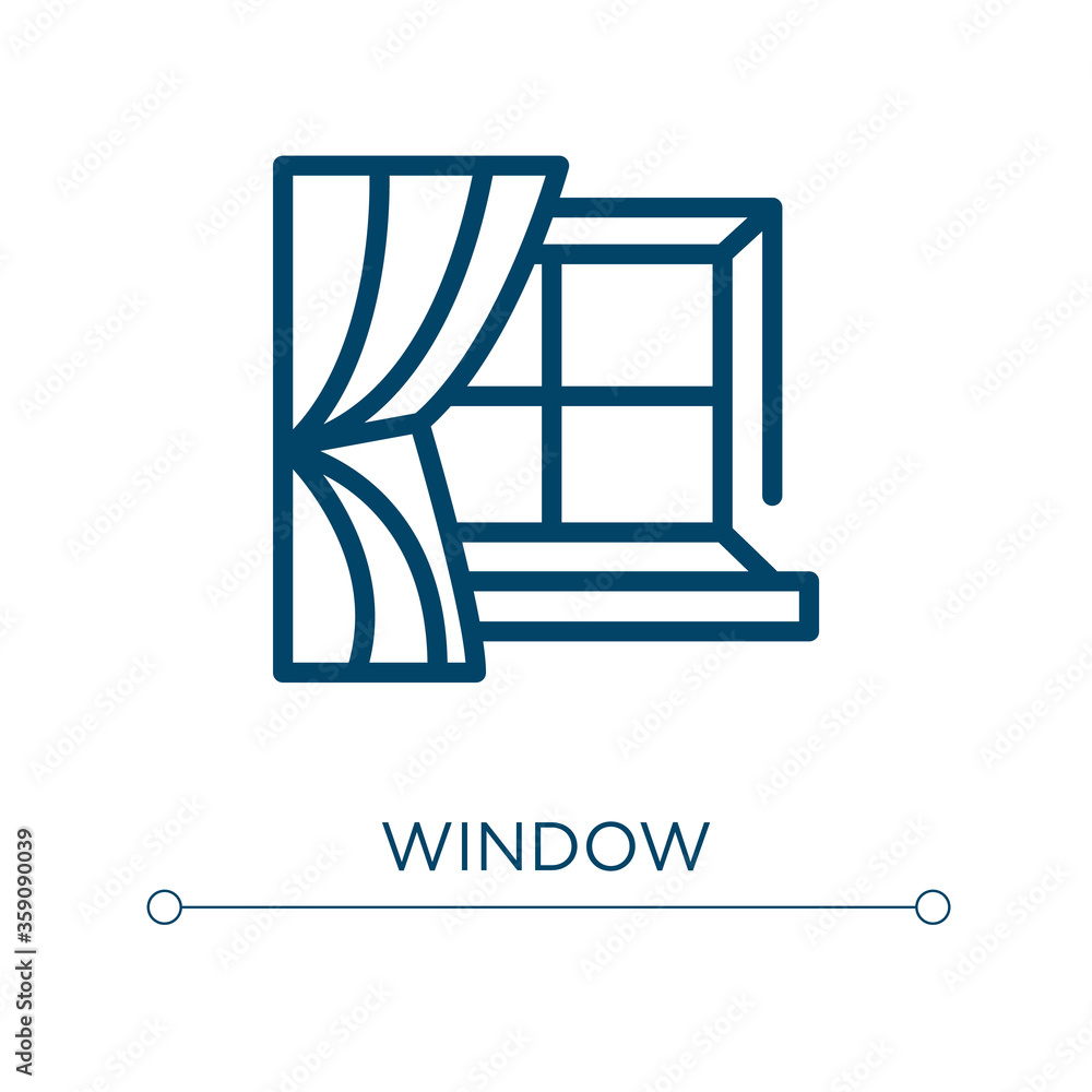 Poster window icon. linear vector illustration. outline window icon vector. thin line symbol for use on web