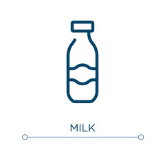 Milk icon. Linear vector illustration. Outline milk icon vector. Thin line symbol for use on web and mobile apps, logo, print media.
