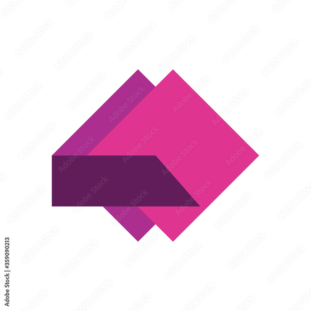 Poster geometric and abstract square flat style icon vector design