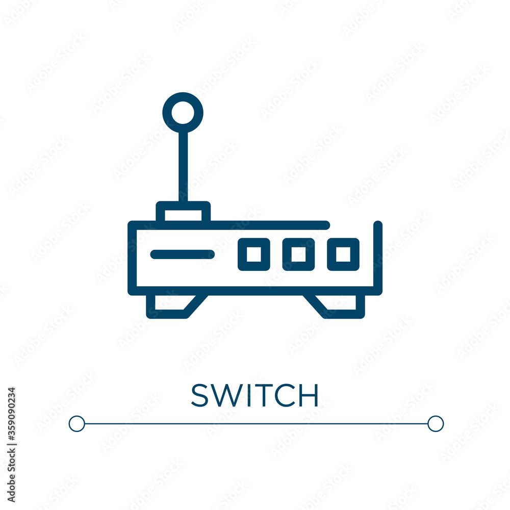 Poster switch icon. linear vector illustration. outline switch icon vector. thin line symbol for use on web