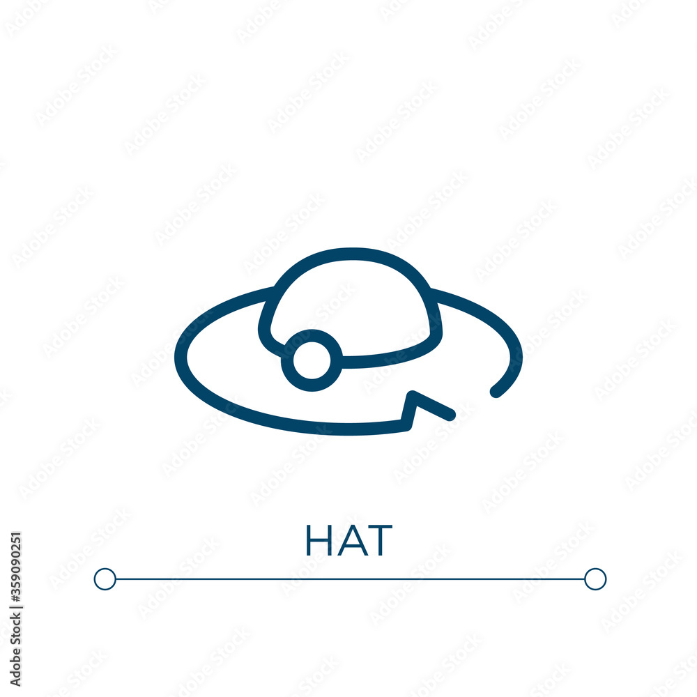 Poster hat icon. linear vector illustration. outline hat icon vector. thin line symbol for use on web and m