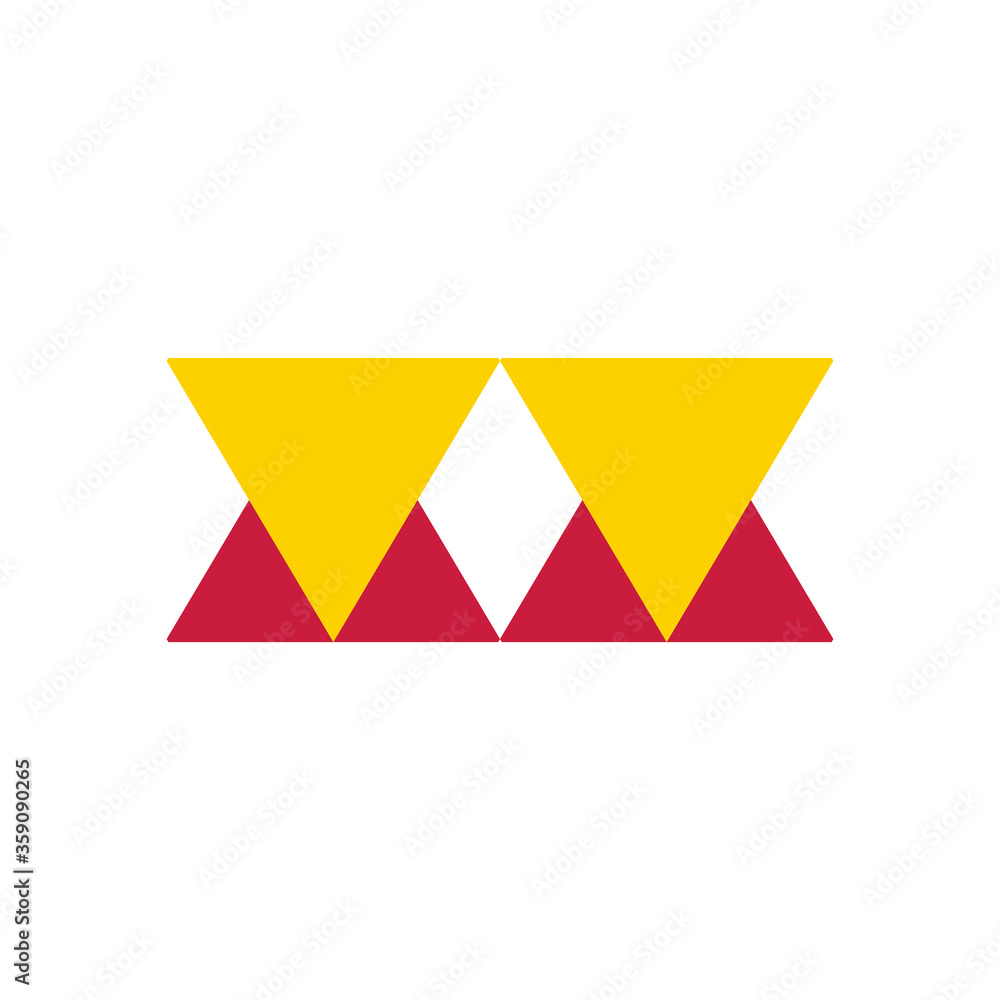 Poster geometric and abstract triangles flat style icon vector design