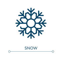 Snow icon. Linear vector illustration. Outline snow icon vector. Thin line symbol for use on web and mobile apps, logo, print media.