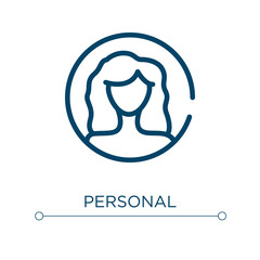 Personal icon. Linear vector illustration. Outline personal icon vector. Thin line symbol for use on web and mobile apps, logo, print media.
