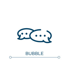 Bubble icon. Linear vector illustration. Outline bubble icon vector. Thin line symbol for use on web and mobile apps, logo, print media.