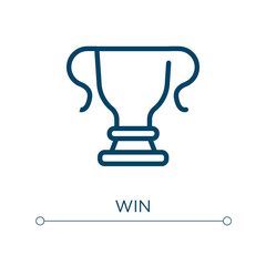 Win icon. Linear vector illustration. Outline win icon vector. Thin line symbol for use on web and mobile apps, logo, print media.