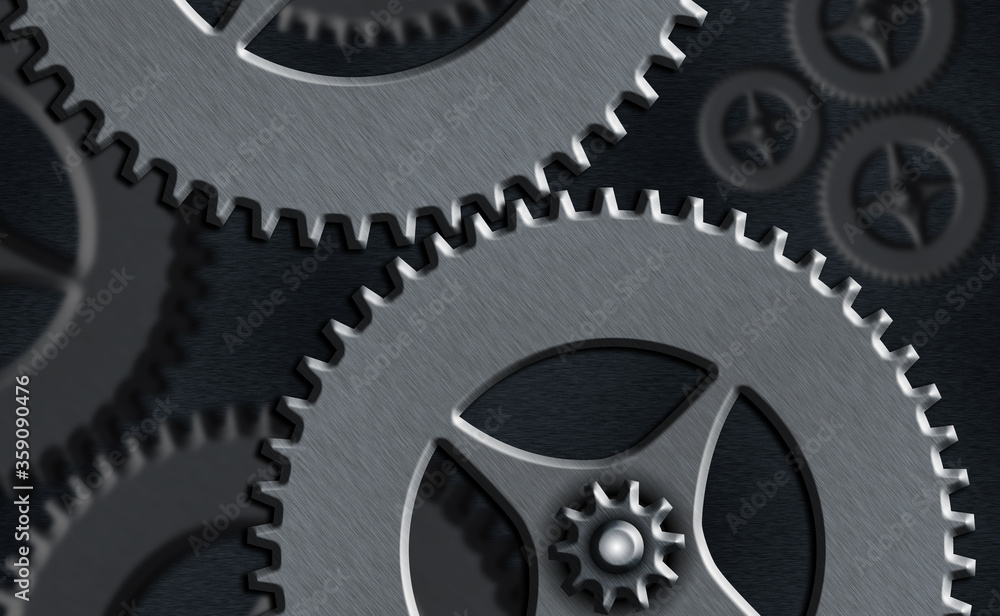 Poster system administrator control, gear configuration settings tools concept.