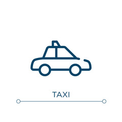 Taxi icon. Linear vector illustration. Outline taxi icon vector. Thin line symbol for use on web and mobile apps, logo, print media.