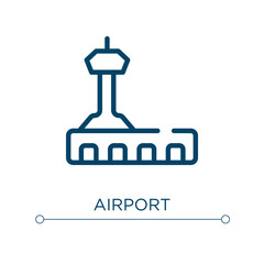 Airport icon. Linear vector illustration. Outline airport icon vector. Thin line symbol for use on web and mobile apps, logo, print media.