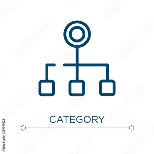 Category Icon Linear Vector Illustration Outline Category Icon Vector Thin Line Symbol For Use On Web And Mobile Apps Logo Print Media Background Wall Mural Backgrou Vectorstockdesign