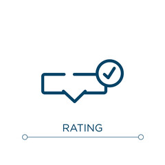 Rating icon. Linear vector illustration. Outline rating icon vector. Thin line symbol for use on web and mobile apps, logo, print media.