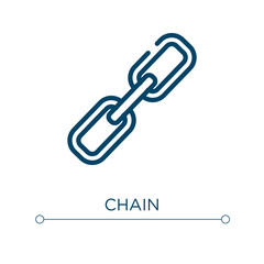 Chain icon. Linear vector illustration. Outline chain icon vector. Thin line symbol for use on web and mobile apps, logo, print media.